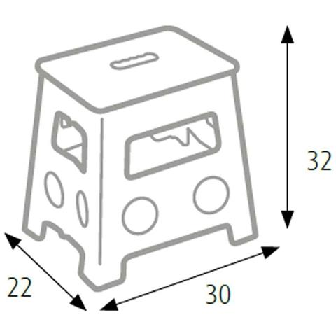 Sgabello Multiuso Pieghevole Clic-clac 30x22x32 In Plastica Richiudibile Bianco - Foto 4