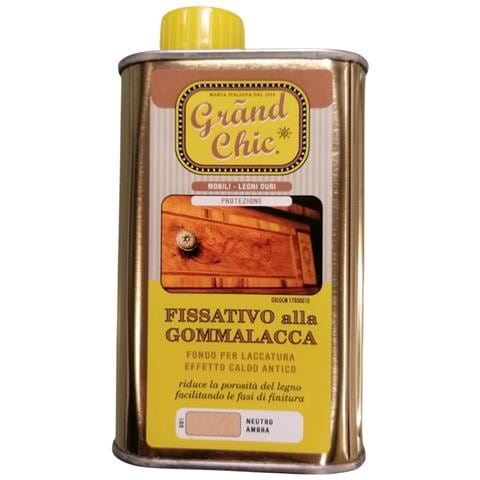 Grand Chic - Fissativo Alla Gommalacca Neutro Ambra 250ml - Foto 1