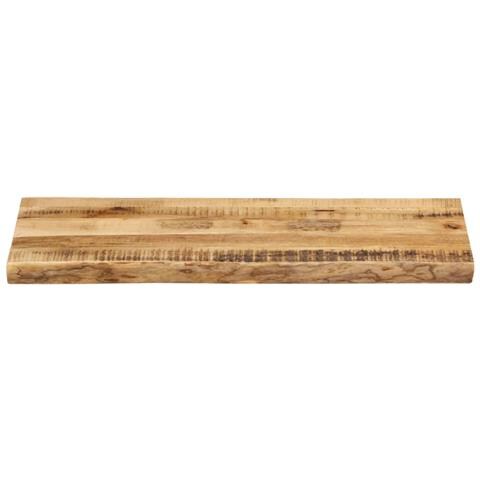 Piano Tavolo Bordi Vivi 80x40x3,8cm Legno Massello Mango Grezzo - Foto 3