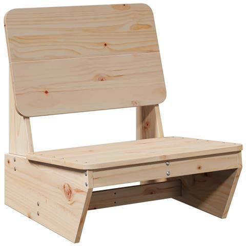 Sedia Da Giardino 60x64x70,5 Cm In Legno Massello Di Pino - Foto 2