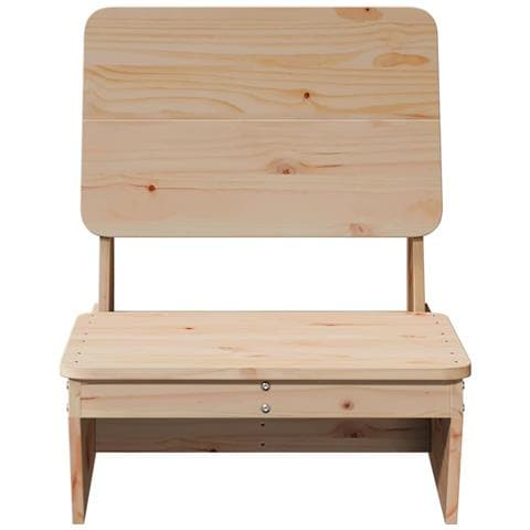 Sedia Da Giardino 60x64x70,5 Cm In Legno Massello Di Pino - Foto 3