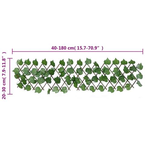 Traliccio Foglie Vite Artificiale Espandibile Verde5pz 180x20cm - Foto 6