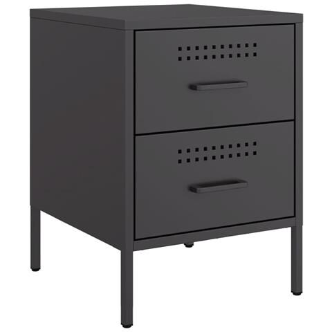 Lusso Casadino -  Comodino Nero 36x39x50,5 Cm In Acciaio - Foto 1