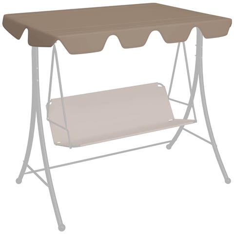 Baldacchino Per Dondolo Giardino Tortora 188/168x145/110 Cm - Foto 7