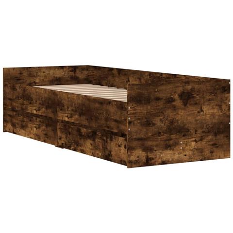 Giroletto Con Cassetti Rovere Fumo 75x190 Cm Small Single - Foto 2