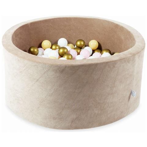 Ballenbak 90x40 Fluweelzacht Donkerbeige - Foto 1