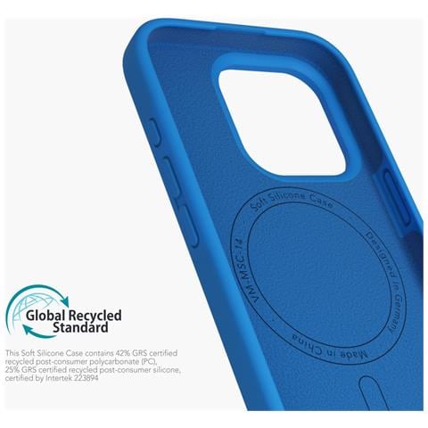 Soft Silicone Case custodia per cellulare 16 cm (6.3") Cover Blu - Foto 5