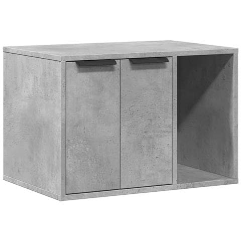 Recinto Lettiera Gatti Grigio Cemento 60x40x40 cm in Truciolato - Foto 1