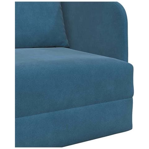 Divano Letto 2-in-1 Blu 65x80x83 cm Velluto - Foto 9