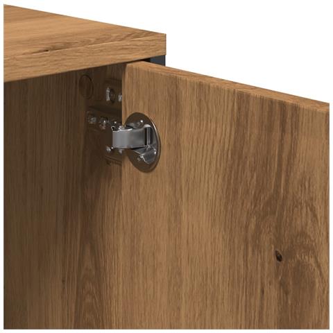 Mobile TV Cassetto Rovere Artigianale 200x25x44cm in Truciolato - Foto 9