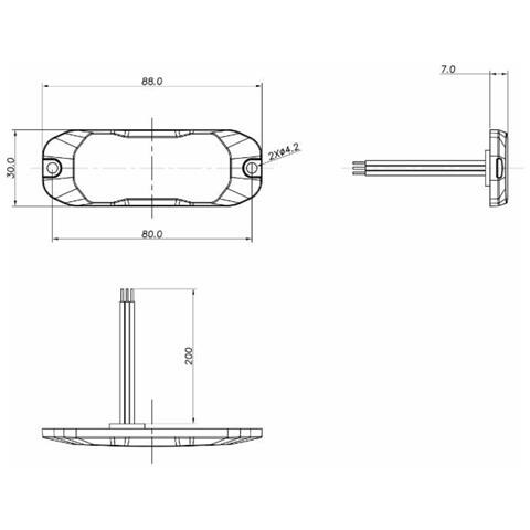 Luce Di Segnalazione Flash 3led Arancione - Foto 2