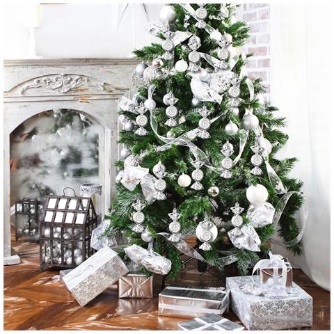 Mini Ornamenti Natalizi A Forma Di Caramella - Set Da 6, Decorazioni Festive Da Appendere All'albero Silver - Foto 7