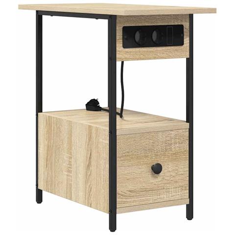 Armadio da Notte con cassetto rovere sonoma 60 x 30 x 61 cm - Foto 1