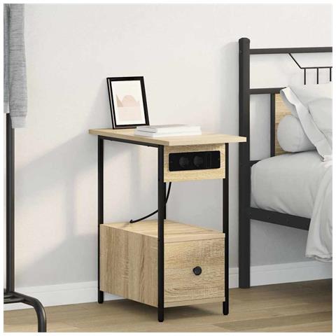 Armadio da Notte con cassetto rovere sonoma 60 x 30 x 61 cm - Foto 2