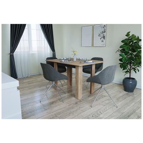 Tavolo Star - Marrone - Truciolare - 90x60x77 Cm - Foto 2