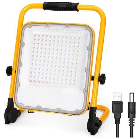 Faretto Da Cantiere Led Portatile 100w Ricaricabile Ip65 15000mah - Foto 1