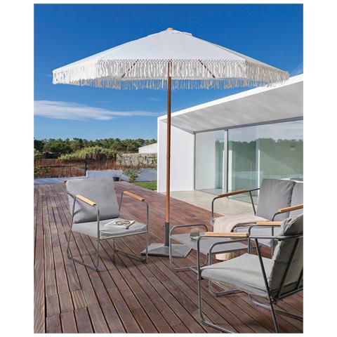 Ombrellone Da Esterno 258 Cm Murasa Bianco - Foto 1