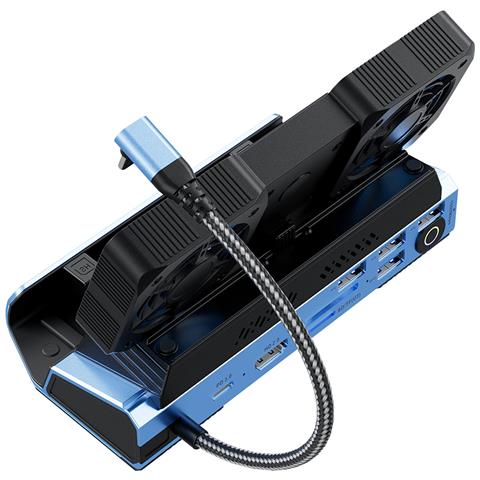 Docking Station Gaming Usb-c 10-in-1 Con Doppie Ventole Rimovibili E Alloggiamento Per Hard Disk - Foto 6