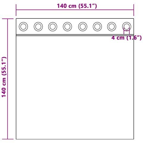 Tende Blackout  con Occhielli 2 pz Blu Scuro Velluto - Foto 6