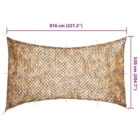 Rete Mimetica con Custodia di Conservazione 816x520 cm Sabbia - Foto 7