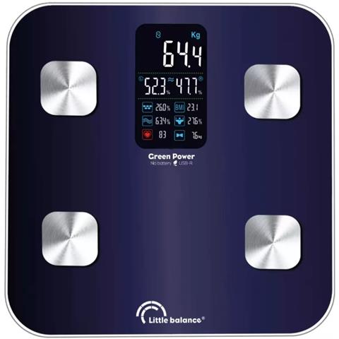 Bilancia Per La Composizione Corporea Connessa 180kg / 100g Blu - 8661 - Foto 1