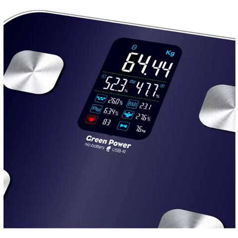 Bilancia Per La Composizione Corporea Connessa 180kg / 100g Blu - 8661 - Foto 3