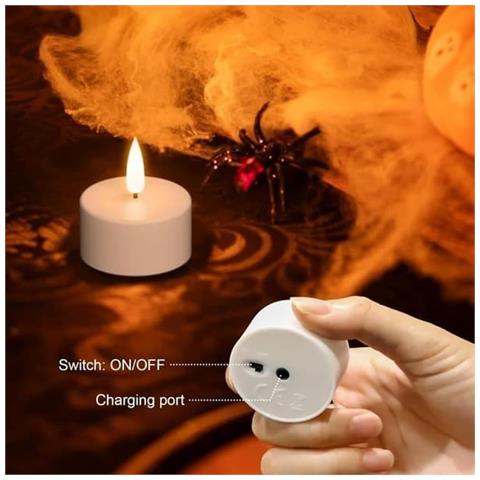 Set Di 6 Candele Led Ricaricabili Senza Fiamma Con Telecomando - Foto 2