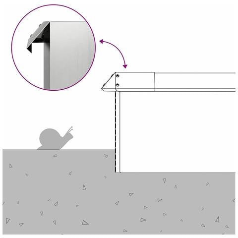 Recinto per lumache 4 pcs Argento 50 x 3,5 x 25 cm - Foto 9
