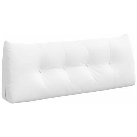 Cuscino per Schiena Bianco 120 x 24 x 50 cm Tessuto - Foto 1