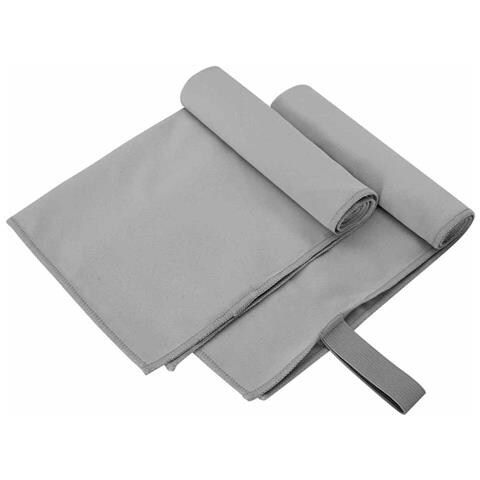 Asciugamani Sportivi 2 pcs Grigio scuro 50 x 30 cm - Foto 1