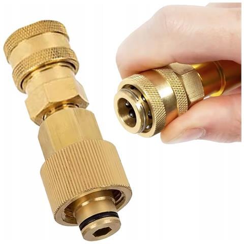 Adattatore In Ottone Tr22 Easylock - Compatibile Con Idropulitrici Kärcher Hd Hds | Attacco Rapido 1/4"" | Per Schiumogeni E Accessori - Foto 1