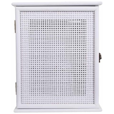 Scatola Chiavi Legno Griglia Bianca 24x7.5x30h Cm - Foto 2