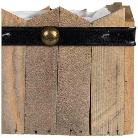 Cesto Rettangolare In Legno Blu 24x15x9/10,5h Cm - Foto 7