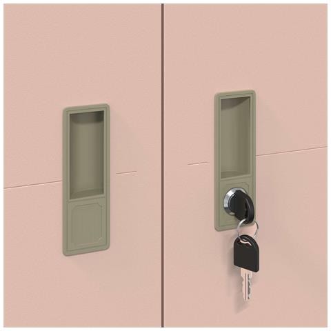Armadio Rosa 60 x 40 x 180 cm Acciaio - Foto 9