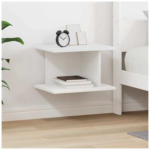 Comodino Bianco 40 x 30 x 25 cm Legno multistrato - Foto 2