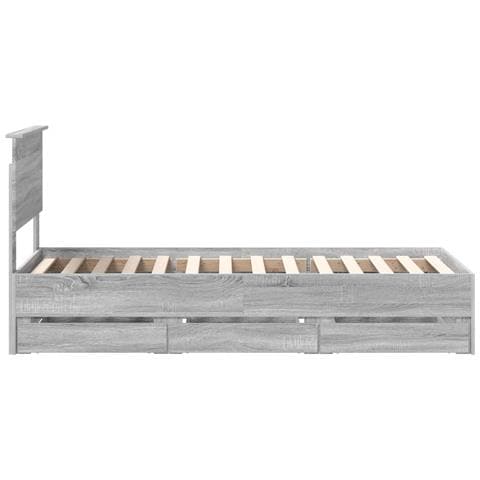 Struttura del letto con cassetto Grigio Sonoma 75 x 190 cm - Foto 9