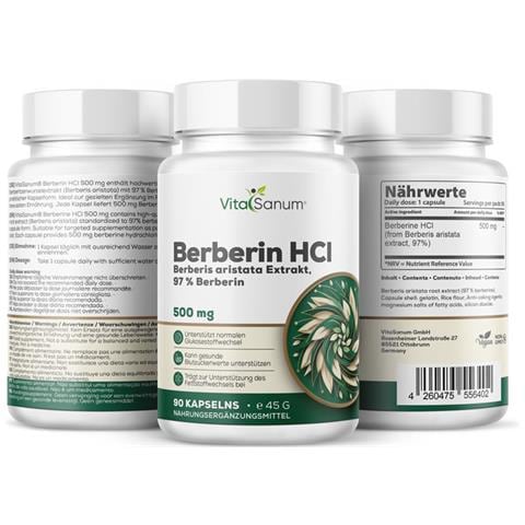 Berberina HCl 500 mg 90 Capsule Integratore alimentare - Foto 1