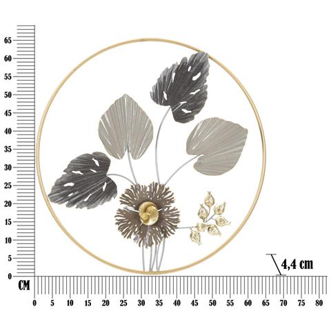 Decorazione In Metallo 3d Fiori 29-multicolore-metallo-65,4x4,4x65,4 Cm - Foto 5