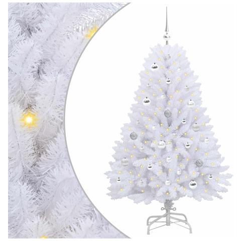 Albero di Natale Artificiale con Rami Pieghevoli Bianco 150 cm - Foto 1
