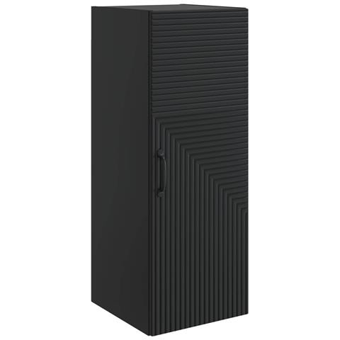 Mobiletto a muro Nero 33 x 34,5 x 90 cm Legno ingegnerizzato - Foto 1