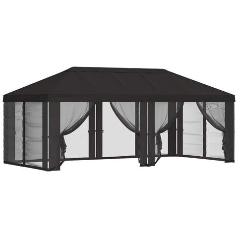 Copertura Gazebo con Pareti Laterali 6 x 3 m Antracite - Foto 1