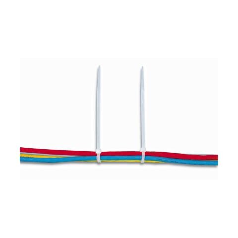 ISWT-20026 - Fascette Fermacavi Autobloccanti 200x2,5mm in Nylon 100pz Bianco - Foto 1