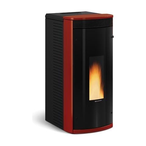 Stufa A Pellet Sibilla Plus Bordeaux 2,4-8,2 Kw 235 M³ Riscaldabili - Foto 1