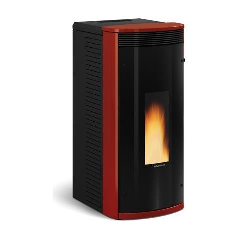Stufa A Pellet Sibilla Plus Bordeaux 2,4-8,2 Kw 235 M³ Riscaldabili - Foto 2