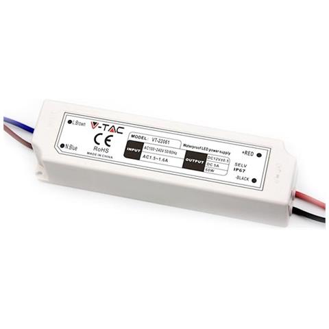 Alimentatore Strisce Led Impermeabile Esterno 12v 60w Ip67 1 Uscita V Tac Vt-22061 3234 - Foto 2