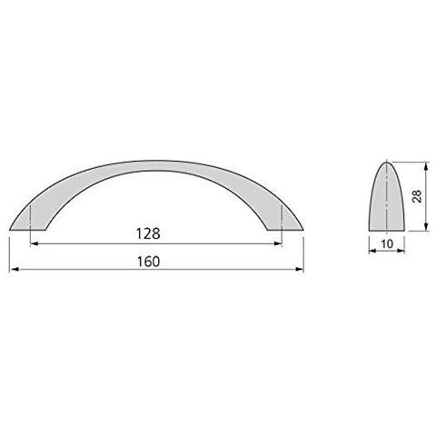 9156951 Maniglia Per Mobile, Nichel Satinato, 128 Mm - Foto 2
