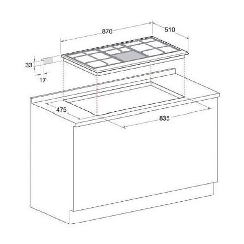 Piano Cottura Phn 960MST (AN) R / HA a Gas 5 Fuochi Gas Colore Antracite - Foto 2