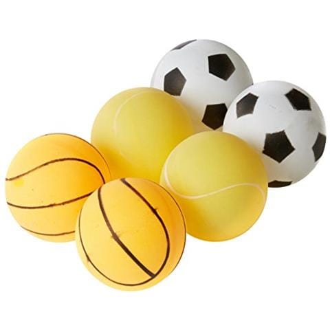 Print Palline Da Ping Pong Con Stampa Nel Contenitore 6 pezzi, Bianco / arancione / giallo, Taglia Unica - Foto 1