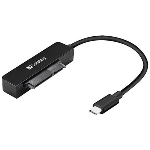 Sandberg 136-37 Contenitore Di Unitãƒæ’ã‚â  Di Archiviazione Box Esterno Hdd/ssd Nero 2.5 (usb-c To Sata Usb 3.1 Gen.2 - - Foto 1