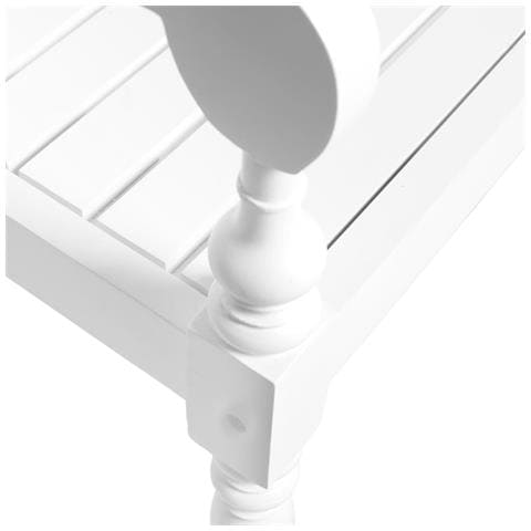 Panca Batavia 123 Cm In Legno Massello Di Mogano Bianco - Foto 2